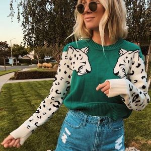 MinkPink Snow Leopard Sweater